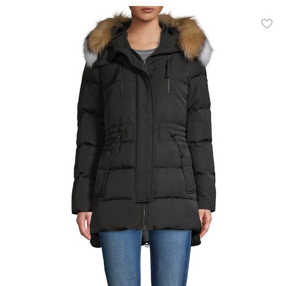 Derek Lam Jackets & Blazers - Derek Lam 10 Crosby Fur Trim Drawstring Down Coat